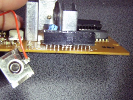 Install the removed connector in the Power Board
