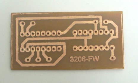 Homemade etched PCB